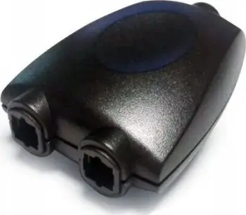 Ndarës optik audio PremiumCord Goobay Toslink, 1 në 2, S PDIF, i zi
