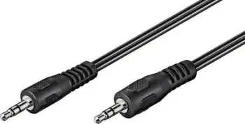 Kabllo audio PremiumCord, Jack 3.5mm M/M, 1m, e zezë