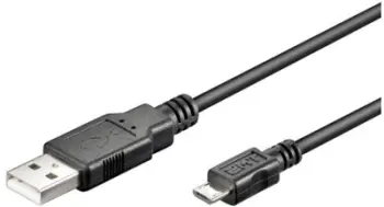 Kabllo USB PremiumCord USB A në microUSB, 0.6 m, USB 2.0, e zezë