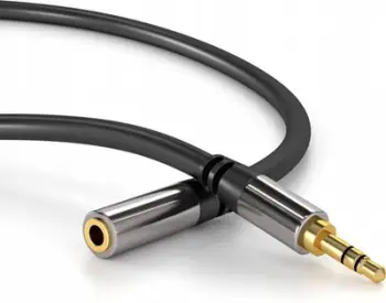 Kabllo zgjatuese audio PremiumCord, Jack 3.5mm mashkull në femër, 3m, e zezë