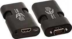 Përshtatës PremiumCord HDMI - D-Sub (VGA) + Jack 3.5 mm, i zi