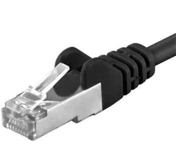 Kabllo Premiumcord Patch CAT6a S-FTP, 1m, e zezë - 1