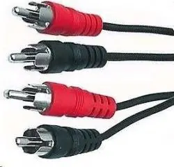 Kabllo audio 2x Cinch - 2x Cinch, 10 m, e zezë