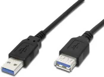 Kabllo PremiumCord USB-A - USB-A, 3m, e zezë