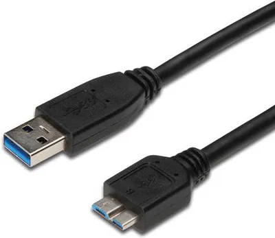 Kabllo PremiumCord USB-A në micro-B, 1m, e zezë - 1