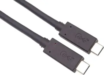 Kabllo USB PremiumCord USB C në USB C, 0.8 m, e zezë