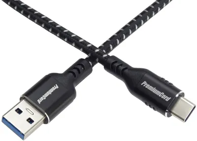 Kabllo USB PremiumCord USB 3.2 Gen 1, USB A në USB C, 5 Gbps, 60 W, e zezë - 2