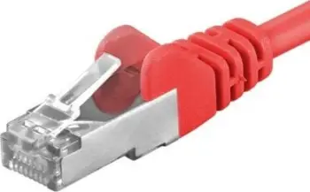 Kabllo Premiumcord Patch CAT6a S-FTP, RJ45-RJ45, AWG 26/7, 5m, e kuqe