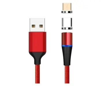Kabllo USB PremiumCord ku2m1fgr, USB A në microUSB dhe USB C, 1 m, e kuqe