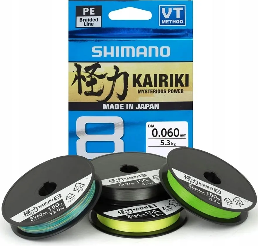 Fije peshkimi Shimano Kairiki 8, 0.130mm, Jeshile - 1