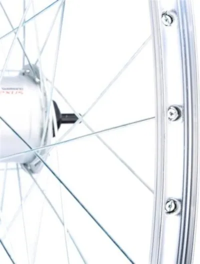 Rrotë e përparme biçiklete Shimano, 28", dinamo 6V 3W, argjendtë - 3