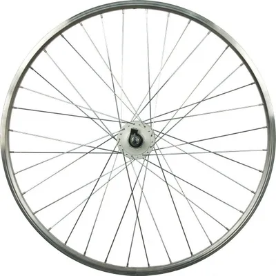 Rrotë e përparme biçiklete Shimano, 28", dinamo 6V 3W, argjendtë - 4
