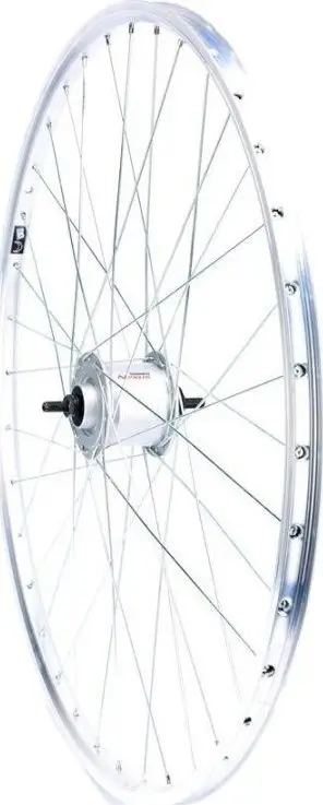 Rrotë e përparme biçiklete Shimano, 28", dinamo 6V 3W, argjendtë