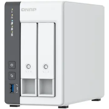 NAS server QNAP TS-216G, 2-bay (2 disqe), 4GB RAM, 2.5GbE, bardhë