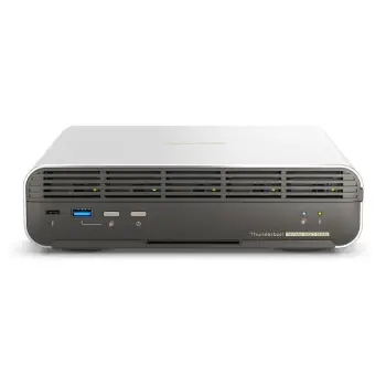 NAS QNAP TBS-h574TX-i3-12G, Intel Core i3-1320PE, 12GB RAM, 5-slote SSD, gri