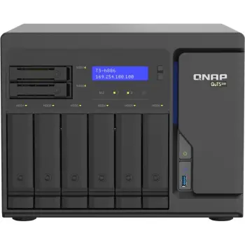 NAS QNAP TS-h886-D1602-8G-BRO, 8 vende, Intel Xeon D1602, 8GB RAM, gri
