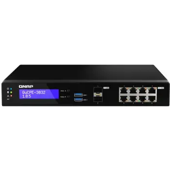 NAS sistem QNAP QuCPE-3032-C3558R-8G, Intel Atom C3558R, 8x2.5GbE, 2x10GbE SFP+, 8GB RAM, e zezë