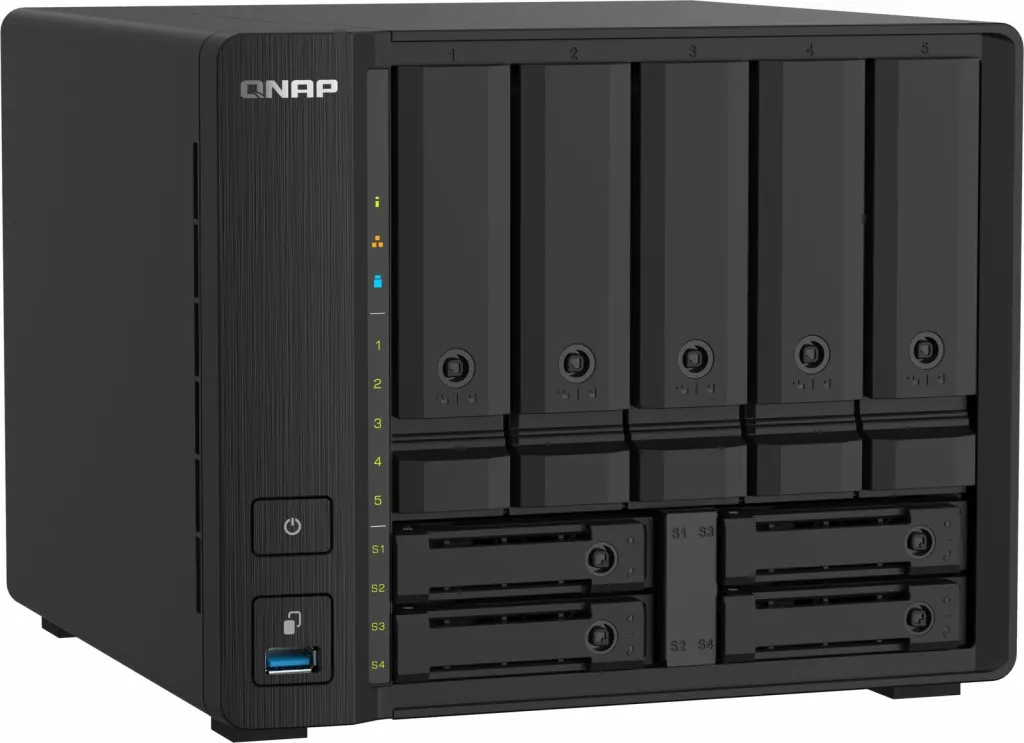 NAS QNAP TS-932PX-4G, 9 slote, 4GB RAM, 2x10GbE, 2x2.5GbE, e zezë - 3