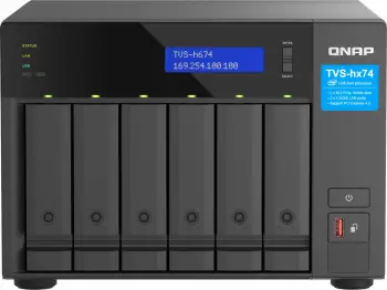 NAS QNAP TVS-h674T-i5-32G, 6 vende, Intel Core i5-12400, 32GB RAM, e zezë