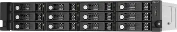 Kasë QNAP TL-R1220SEP-RP, 12 vende, rackmount 2U, SAS/SATA, e zezë/gri