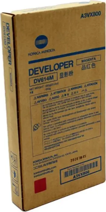 Developer, Konica Minolta, DV-614M A3VX800, magenta