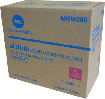 Toner, Konica Minolta, TNP49M / A95W350, rendiment 12000 faqe, magenta