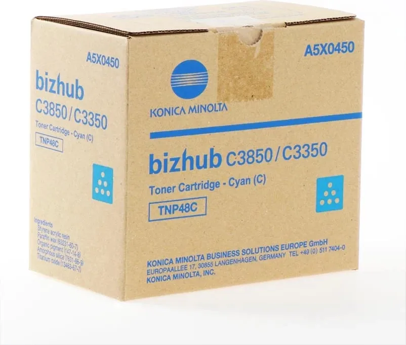 Toner Konica Minolta TNP48C A5X0450, rendiment 10,000 faqe, cyan - 1