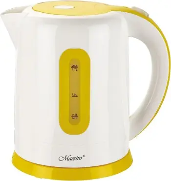Çajnik elektrik Maestro MR-040, 1.7 L, 2000 W, Bardhë/Verdhë