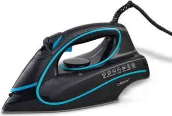 Hekur me avull Maestro MR-310C, shollë qeramike, 2600W, zi e turkuaz