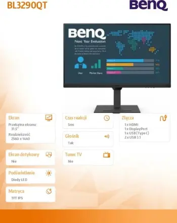 Monitor BenQ BL3290QT, 31.5", Quad HD, LED, i zi