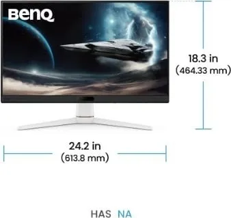 Monitor gaming BenQ MOBIUZ EX271, 27", Full HD, i zi e bardhë - 4