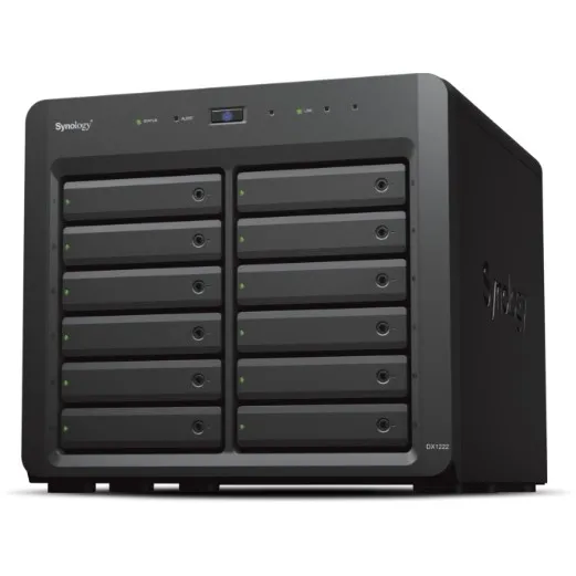 Njësi zgjerimi NAS Synology DX1222, 12 vende, e zezë - 1