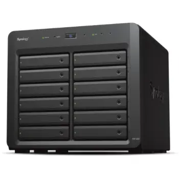 Njësi zgjerimi NAS Synology DX1222, 12 vende, e zezë