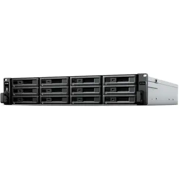 Kasë Synology RX1222sas, HDD/SSD, 2.5/3.5", SAS, Serial ATA, Hot-swap, Rack mounting, Ngjyrë e zezë