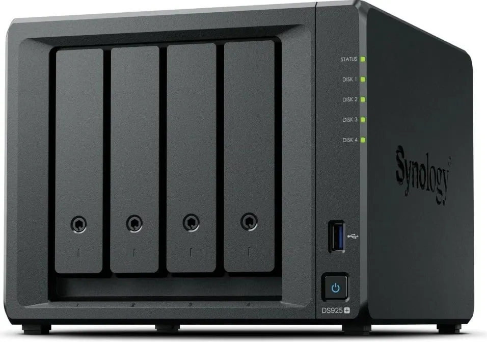 NAS server Synology DiskStation DS925+, Ryzen Embedded V1500B, 4 GB DDR4, 0 TB, Zi - 5