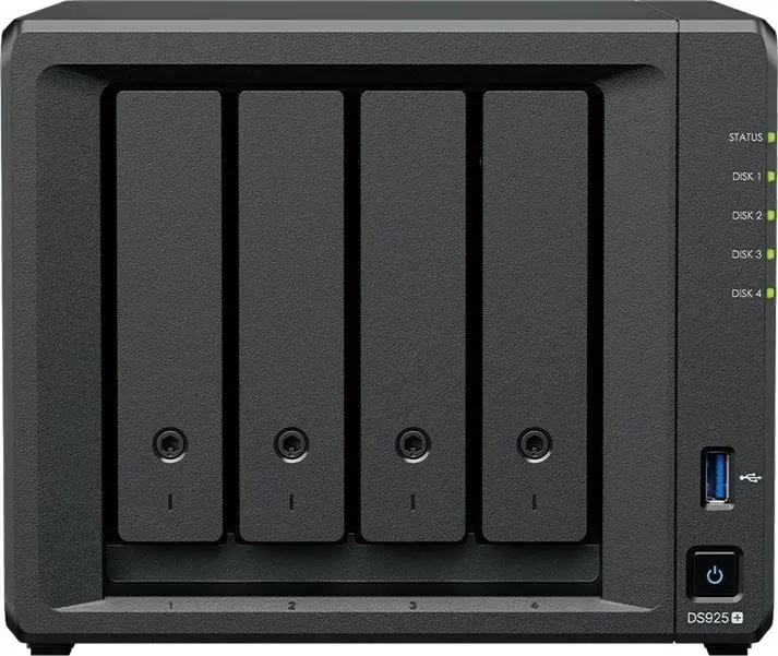 NAS server Synology DiskStation DS925+, Ryzen Embedded V1500B, 4 GB DDR4, 0 TB, Zi - 6