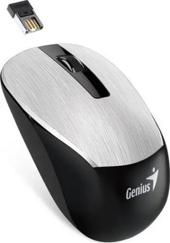 Maus Wireless Genius Mouse NX-7015, i argjendë