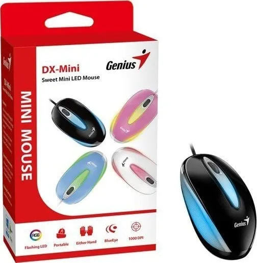 Maus Genius DX-Mini, 1000DPI, RGB, i zi - 3
