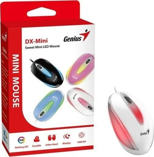 Maus Genius DX-Mini, 1000DPI, i bardhë - 3