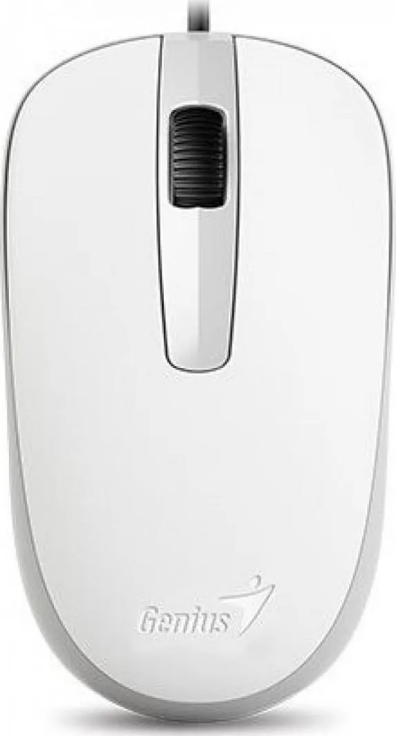 Maus Genius DX-120, me kabllo, USB, i bardhë dhe i zi - 1
