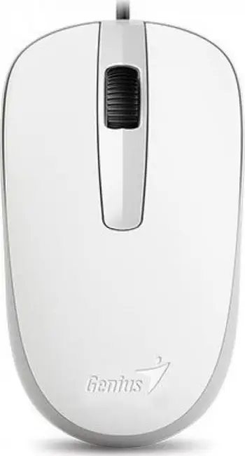 Maus Genius DX-120, me kabllo, USB, i bardhë dhe i zi