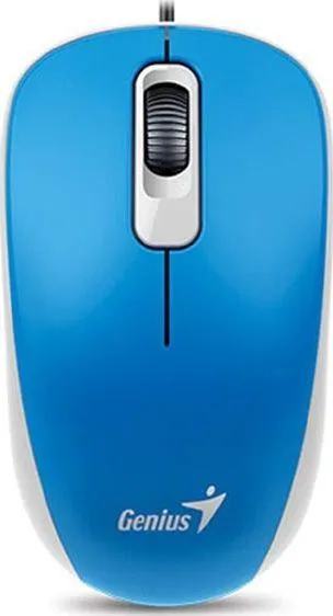 Maus Genius DX-110, me kabllo, USB, i zi dhe i kaltërt - 1