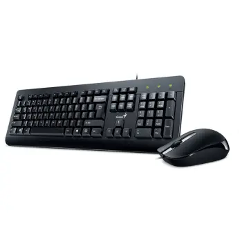 Set tastierë dhe maus Genius, KM-160, me kabllo, i zi