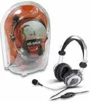 Kufje me mikrofon Genius HS-04SU (31710045100), të argjendta