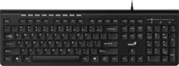Set tastierë dhe maus Genius Slimstar 230, US Layout, Multimedia, Slim, USB, e zezë