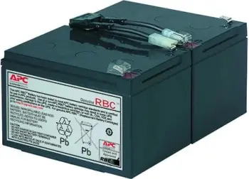 Bateri zëvendësuese APC RBC6 për UPS, plumb-acid, e montuar gati, e zezë