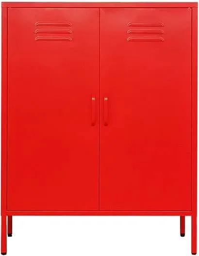 Dollap metalik Nextdeco, i kuq, H102x80x40cm - 1