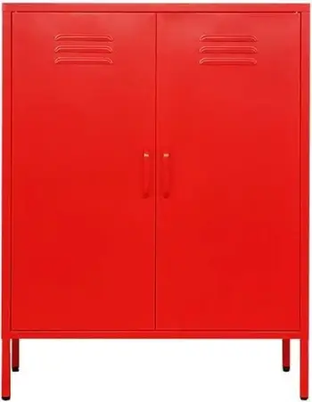 Dollap metalik Nextdeco, i kuq, H102x80x40cm