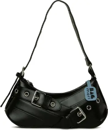 Çantë supi mini, lëkurë PU, e zezë, Zoozie Bags, M000008449