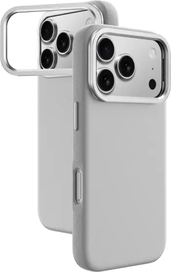 Mbulesë telefoni AmazingThing Glamour për iPhone 17 Pro Max, me këmbëz qëndrimi, gri